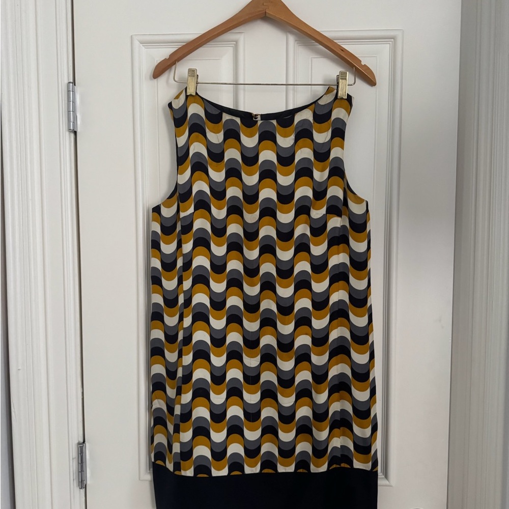 MILLY Wavy Pattern Sleeveless Dress